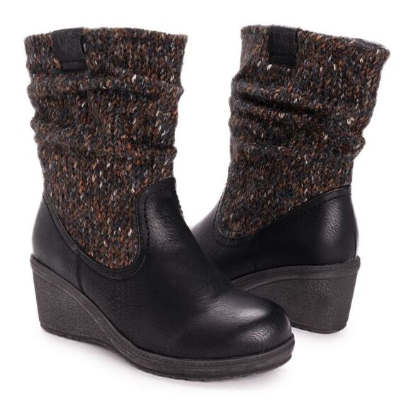 🆕NWT MUK LUKS Women's Palmer Boots - Black - Picture 2 of 4